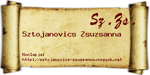Sztojanovics Zsuzsanna névjegykártya